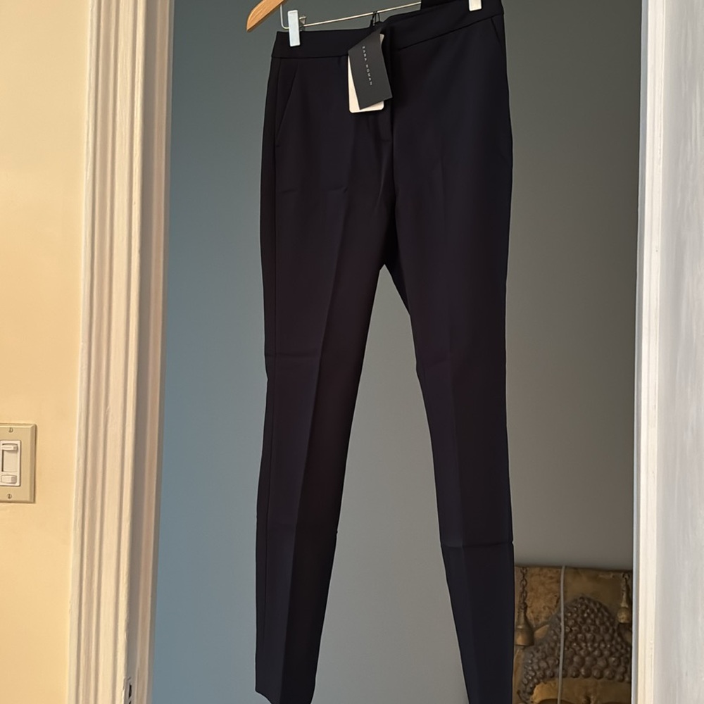 Zara - New!! Navy Slim High Waited Pants - size 4/6